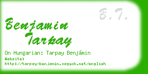 benjamin tarpay business card