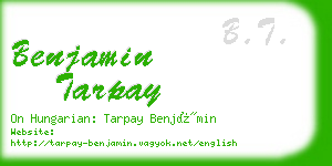 benjamin tarpay business card